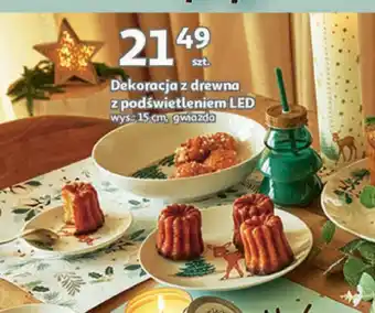 Auchan Dekoracja z drewna z podświetleniem LED oferta