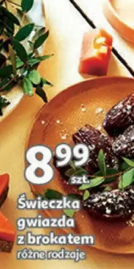 Auchan Świeczka gwiazda z brokatem oferta