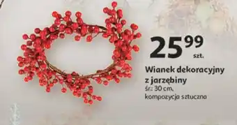 Wianek dekoracyjny z jarzębiny