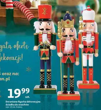 Auchan Drewniana figurka dekoracyjna dziadka do orzechów oferta