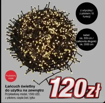 Łańcuch świetlny do użytku na zewnątrz