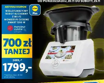 Lidl WIELOFUNKCYJNY ROBOT KUCHENNY Z WI-FI MONSIEUR CUISINE SMART 1200 W oferta