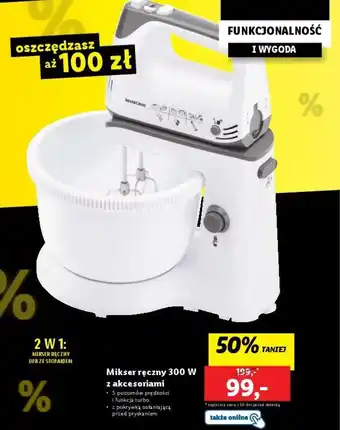 Lidl Mikser ręczny 300 W z akcesoriami oferta