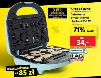Lidl Gofrownica z wymiennymi płytkami 750 W oferta