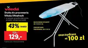 Lidl Deska do prasowania Vileda Ultrafresh oferta