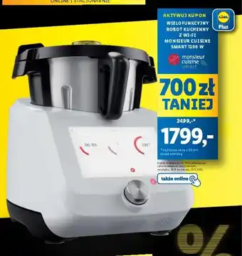 Lidl WIELO FUNKCYJNY ROBOT KUCHENNY Z WI-FI MONSIEUR CUISINE SMART 1200 W oferta