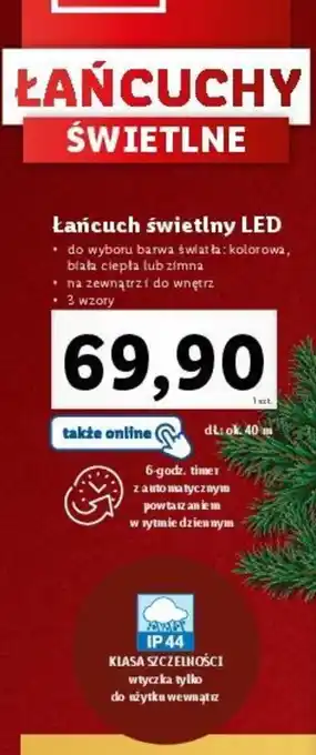 Lidl Łańcuch świetlny LED oferta