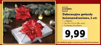 Lidl Dekoracyjne gwiazdy bożonarodzeniowe, 2 szt. oferta