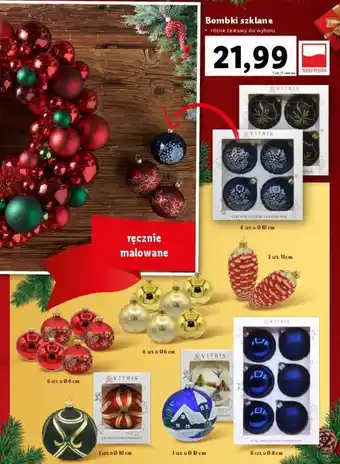 Lidl Bombki szklane oferta