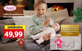 Lidl Lalka interaktywna Piccolina First Words Baby oferta