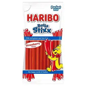 Żabka Haribo balla stixx żelki owocowe truskawka 80 g oferta
