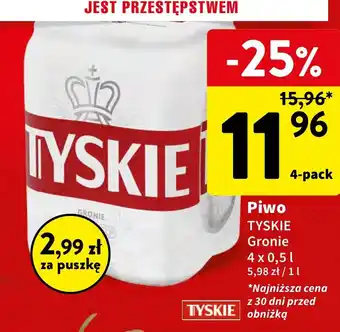 Intermarche Piwo TYSKIE 4x0,5l oferta