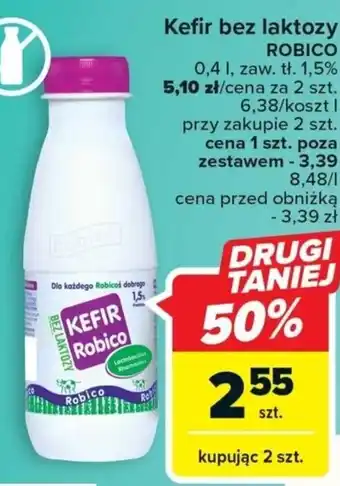 Carrefour Kefir bez laktozy ROBICO 0,4l oferta