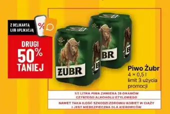 Delikatesy Centrum Piwo Żubr 4 x 0,5l oferta