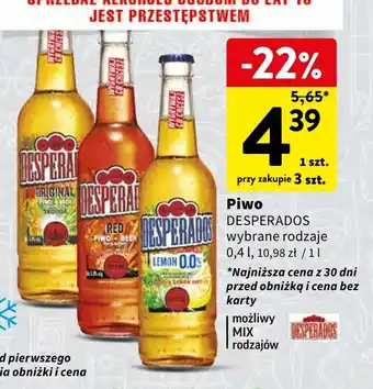 Intermarche Piwo DESPERADOS 0,4l oferta