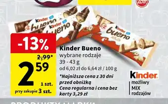 Intermarche Kinder Bueno 39-43g oferta