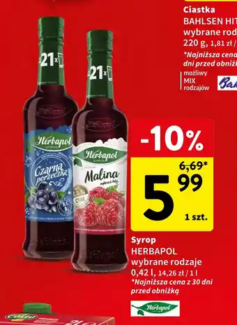 Intermarche Syrop HERBAPOL 0,42 l oferta