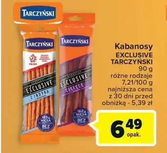 Carrefour Market Kabanosy EXCLUSIVE TARCZYŃSKI 90g oferta