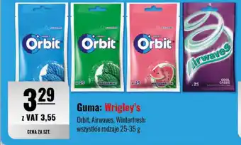 Eurocash Guma Wrigley's Orbit, Airwaves, Winterfresh: wszystkie rodzaje 25-35 g oferta
