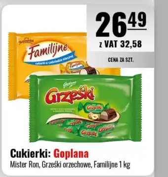Cukierki Goplana Mister Ron, Grześki orzechowe, Familijne 1 kg