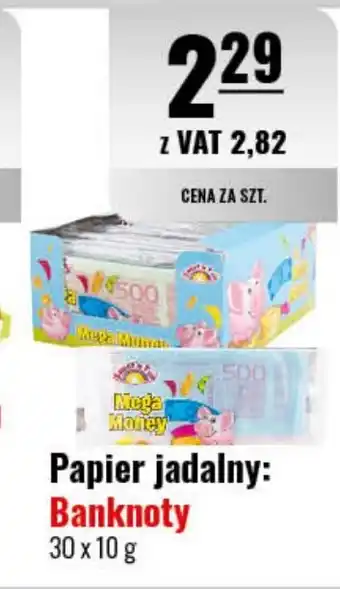 Eurocash Papier jadalny Banknoty 30 x 10 g oferta