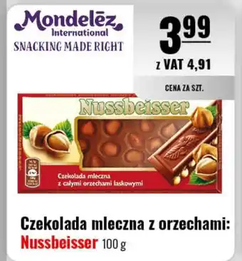 Eurocash Czekolada mleczna z orzechami Nussbeisser 100 g oferta