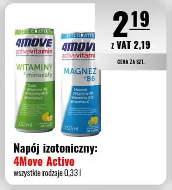 Eurocash Napój izotoniczny: 4Move Active wszystkie rodzaje 0,33l oferta