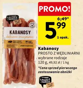 Intermarche Kabanosy PROSTO Z WĘDLINIARNI 120 g oferta