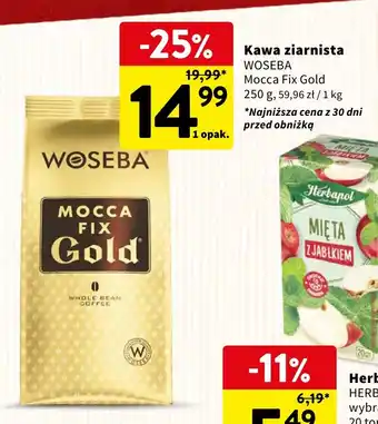 Intermarche Kawa ziarnista WOSEBA 250 g oferta