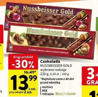 Intermarche Czekolada NUSSBEISSER GOLD 220 g oferta