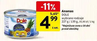 Intermarche Ananas DOLE 227 g oferta