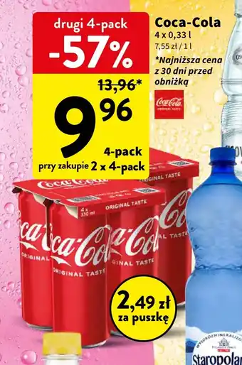 Intermarche Coca-Cola 4 x 0,33 l oferta
