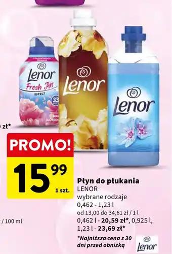 Intermarche Płyn do płukania LENOR 0,462 - 1,23 l oferta