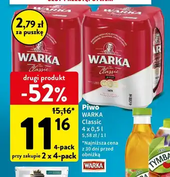 Intermarche Piwo WARKA 4 x 0,5 l oferta