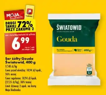Biedronka Ser żółty Gouda Światowid, 400 g oferta