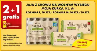 Biedronka JAJA Z CHOWU NA WOLNYM WYBIEGU MOJA KURKA, KL. A 10 szt. oferta