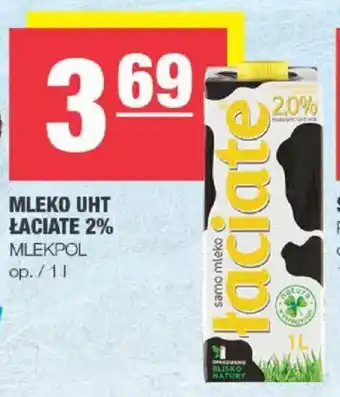 Spar MLEKO UHT ŁACIATE 2% MLEKPOL 1l oferta