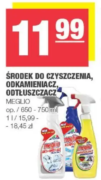 ŚRODEK DO CZYSZCZENIA ODKAMIENIACZ ODTŁUSZCZACZ MEGLIO 650-750 ml