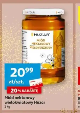 Auchan Miód nektarowy wielokwiatowy Huzar 1kg oferta