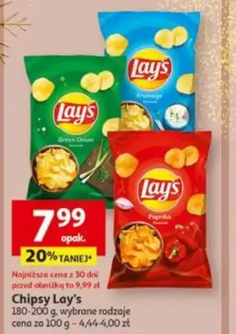 Auchan Chipsy Lay's 180-200g oferta
