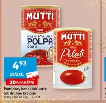 Auchan Pomidory bez skórki całe lub drobno krojone 400g oferta