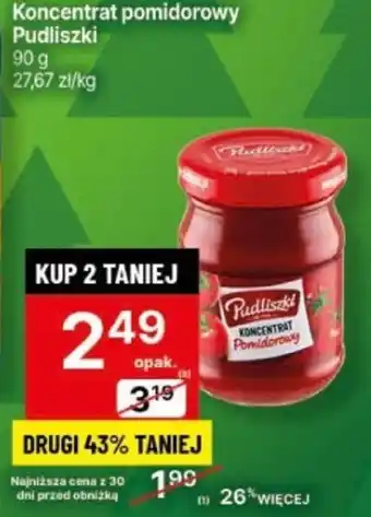 Delikatesy Centrum Koncentrat pomidorowy Pudliszki 90g oferta
