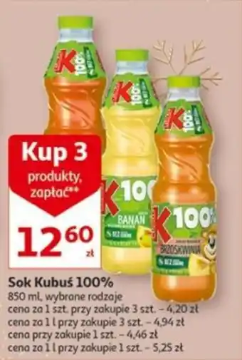 Auchan Sok Kubuś 100% oferta
