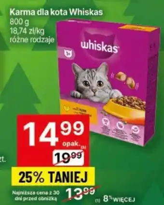 Delikatesy Centrum Karma dla kota Whiskas 800g oferta