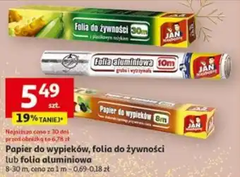 Auchan Papier do wypieków, folia do żywności lub folia aluminiowa oferta