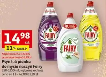 Auchan Płyn lub pianka do mycia naczyń Fairy 350-1350 ml oferta