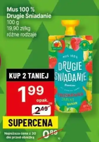 Delikatesy Centrum Mus 100% Drugie Śniadanie 100 g oferta