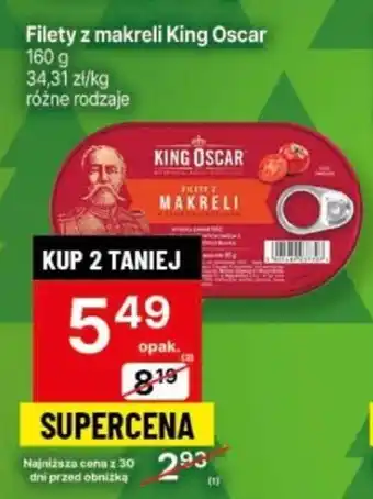 Delikatesy Centrum Filety z makreli King Oscar 160 g oferta