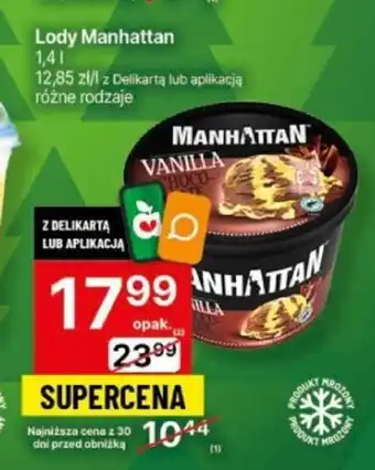 Delikatesy Centrum Lody Manhattan 1,4 l oferta