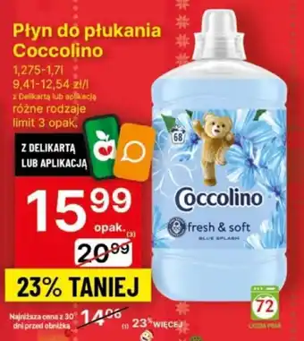 Delikatesy Centrum Płyn do płukania Coccolino 1,275-1,7 l oferta